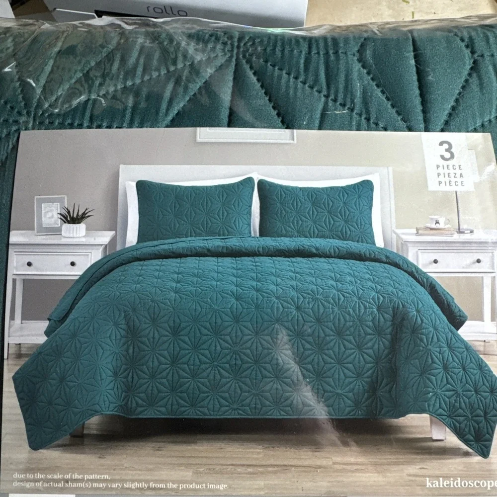 VCNY Home Kaleidoscope 3-Pc. King Set Green